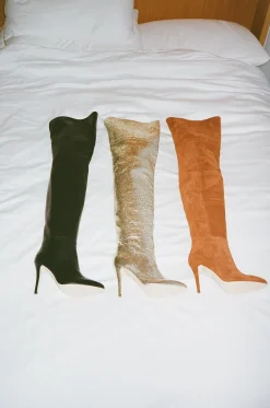 Allora Over The Knee Boot In Cognac Suede