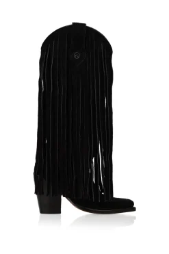 Atlas Boots In Fringe In Midnight