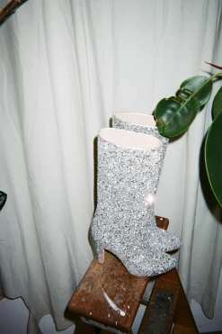 Elevator Boot In Disco Dust Glitter