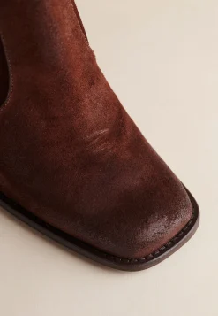Lauryn Boot In Washed Brown Suede