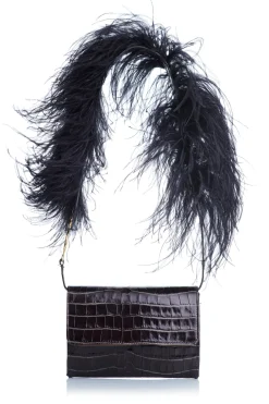 Lijadu Bird Bag In Espresso Croc