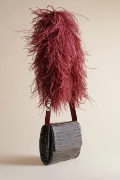 Lijadu Bird Bag In Grey Croc
