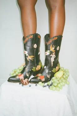 My Body My Choice Doodle Cowboy Bootie