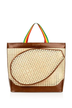 Negril Tennis Club Tote In Rattan